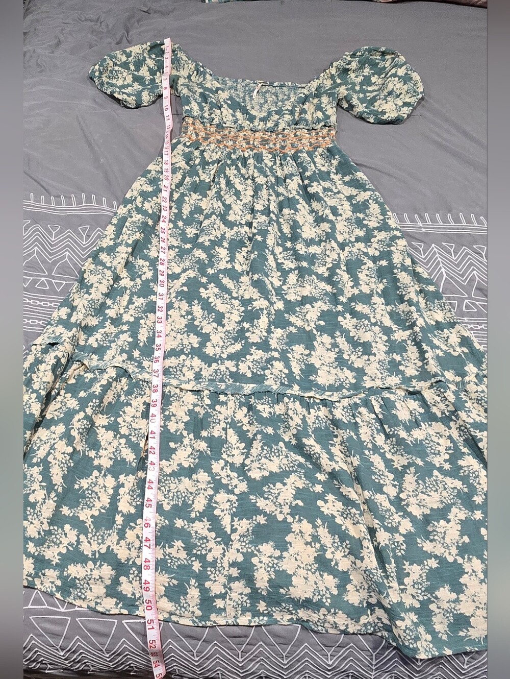 Free People Ellie Floral Print Gauze Midi Dress Size Small - Picture 2 of 7